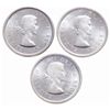 Image 1 : Lot of three (3) Elizabeth II ICCS graded 25 cents.