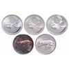 Image 2 : Lot of five (5) Elizabeth II ICCS graded 25 cents.