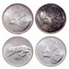 Image 2 : Lot of four (4) Elizabeth II ICCS graded 25 cents.