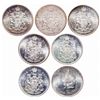 Image 2 : Lot of seven (7) ICCS graded Elizabeth II 50 cents.
