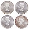 Image 1 : Lot of four (4) ICCS graded Elizabeth II 50 cents.