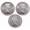 Image 1 : Lot of three (3) ICCS graded Elizabeth II 50 cents.