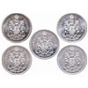 Image 2 : Lot of five (5) ICCS graded Elizabeth II 50 cents.