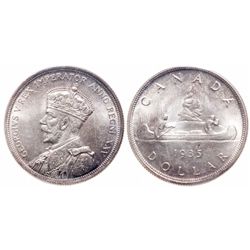 $1.00. 1935. Single Water Line. ICCS MS-65.