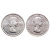 Image 1 : Lot of two (2) ICCS graded 1960 silver dollars.