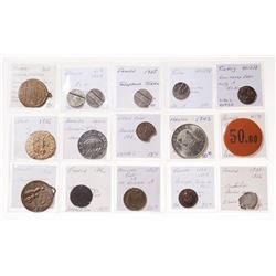 MISCELLANEOUS LOT. Counterfeits, copies, tokens, medallions and other unusual coinage.