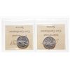 Image 2 : Lot of two (2) ICCS graded Twenty-Five Cents of King George VI.