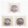 Image 2 : Lot of three (3) ICCS graded Silver Dollars.