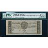 Image 1 : W. & J. BELL. Canada. 30 Pence ($1/2). 1838-39. ON-10-10-10bR. PMG CUNC-64 EPQ.