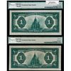 Image 2 : $1.00. July 2, 1923. DC-25n. Lot of two (2) Consecutive Serial Number Notes GUNC-65 EPQ.