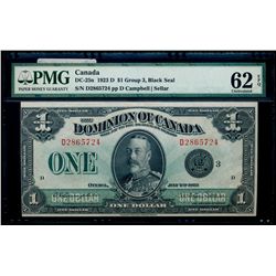 $1.00. 1923. DC-25n. PMG UNC-62 EPQ.
