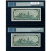 Image 2 : Lot of two (2) 1967 $1 Notes with Unlisted Plate Block Numbers.