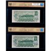 Image 2 : Lot of two (2) 1973 $1 Notes