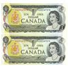 Image 1 : $1.00. 1973. BC-46aA. Consecutive Replacement Note Pair.