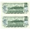 Image 2 : $1.00. 1973. BC-46aA. Consecutive Replacement Note Pair.