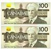 Image 2 : $100.00. 1988. BC-60a-i. Mismatched Serial Number Pair.