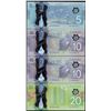Image 2 : Lot of four (4) 2013 issue Fancy Serial Number polymer series banknotes.