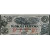 Image 1 : THE BANK OF CLIFTON. $5.00. Oct. 1, 1859. CH-125-10-04-06. No. 8021/C.….