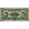 Image 1 : THE DOMINION BANK. $50.00. 1925. CH-220-22-08. VF-20.