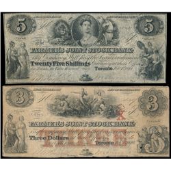 THE FARMER'S JOINT STOCK BANKING CO. $5.00. (25 Shillings). Feb. 1, 1849.….