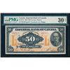 Image 1 : THE IMPERIAL BANK OF CANADA. $50.00. 1923. CH-375-18-14. PMG VF-30 Net.