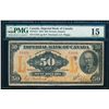 Image 1 : THE IMPERIAL BANK OF CANADA. $50.00. 1923. CH-375-18-14. PMG F-15.