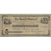 Image 1 : THE BANK OF MONTREAL. $5.00. 1 Sept. 1858. Bank Crest Issue, Type II. A….
