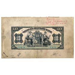 THE WEYBURN SECURITY BANK. 10.00. Jan. 3, 1911 issue. CH8051004MP.….