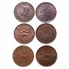 Image 1 : HARD TIMES TOKENS.  Running Boar.  HT#9;  Daniel Webster.  HT#16 & HT18, 18…