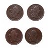 Image 2 : Half Cents.  1804, Plain 4. Stemless wreath;  1806, Large 6, stemless wreat…