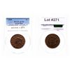 Image 1 : Large Cent.  1820. Large Date. Plain top 2.  PCGS graded AU-55.