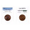 Image 1 : Large Cent.  1820. Large Date. Plain top 2.  PCGS graded Mint State-64. Bro…