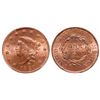 Image 1 : Large Cent.  1820. Large Date. Flat top 2.  PCGS graded Mint State-64, Red-…