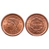 Image 1 : Large Cent.  1850.  PCGS graded Mint State-65, Red-Brown.  50% red luster.