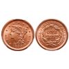 Image 1 : Large Cent.  1850.  PCGS graded Mint State-65, Red-Brown.  60% red luster.