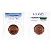 Image 1 : Large Cent.  1853.  PCGS graded Mint State-64, Red-Brown.  50% red luster.