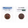 Image 1 : Large Cent.  1854.  PCGS graded Mint State-64, Brown.  10% luster.