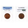 Image 1 : Large Cent.  1855. Upright 55.  PCGS graded Mint State-64, Brown.  25% red …