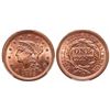Image 1 : Large Cent.  1855. Upright 55.  PCGS graded Mint State-64, Red.  80% luster…