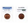 Image 1 : Large Cent.  1857. Large Date.  PCGS graded Mint State-64, Red-Brown.  50% …
