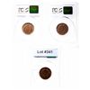 Image 2 : Two Cents.  1867.  PCGS graded AU-58. Brown;  1868.  PCGS graded Mint State…