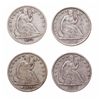 Image 1 : Liberty Seated Half Dollar.  1858, 1858-O.  Both Fine-12 or better;  1871-S…