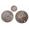 Image 2 : Counter-Stamped Lot.  1). Bust 50 Cents. 1829. 'Fleur-d-Lys' c/s on bust. H…