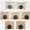 Image 1 : Victorian Large Cent Lot.  1859, Narrow 9.  ICCS Mint State-63. Red-Brown. …