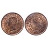 Image 1 : Large Cent.  1859. Wide 9.  ICCS Mint State-63. Red-Brown.