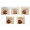Image 2 : 1887.  ICCS Mint State-65. Red.  90% or more red luster.  Lot of five (5) g…