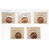 Image 1 : 1887.  ICCS Mint State-65. Red.  90% or more red luster.  Lot of five (5) g…