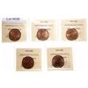 Image 2 : 1895.  ICCS Mint State-64. Red.  90% even red-orange luster.  Lot of five (…