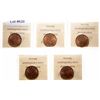 Image 2 : 1899.  ICCS Mint State-66. Red.  90-95% even red-orange luster.  Lot of fiv…
