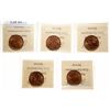 Image 2 : 1899.  ICCS Mint State-65. Red.  90% or more red luster.  Lot of five (5) g…